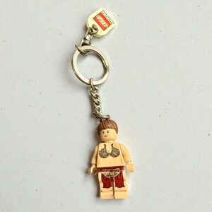 LEGO Keychain with Red and Tan Minifigure